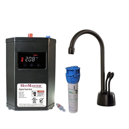 WESTBRASS Develosah 9" Instant Hot and Cold Water Dispenser W/ HotMaster DigiHot Digital Tank DT1F272-12